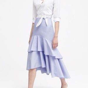 Banana Republic Light Blue Tiered Skirt